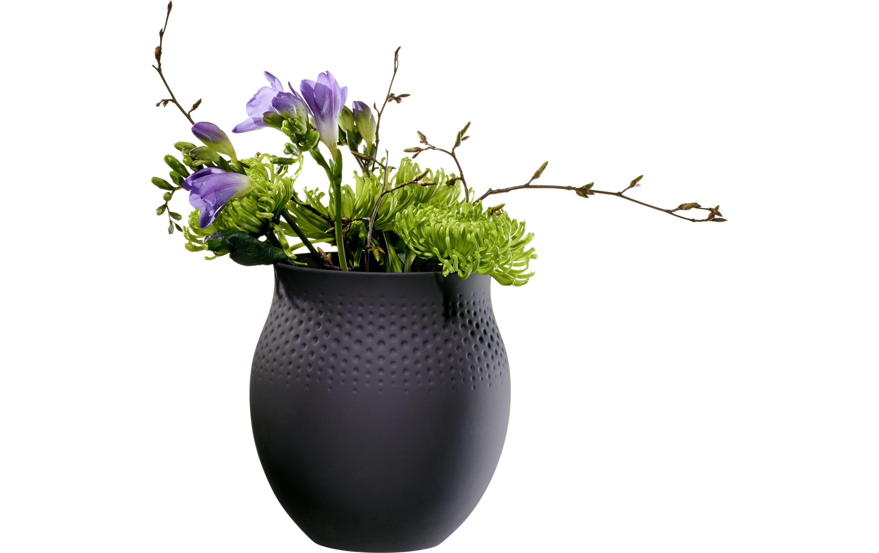 Vase Collier Perle No. 1, SchwarzSchwarze Vase