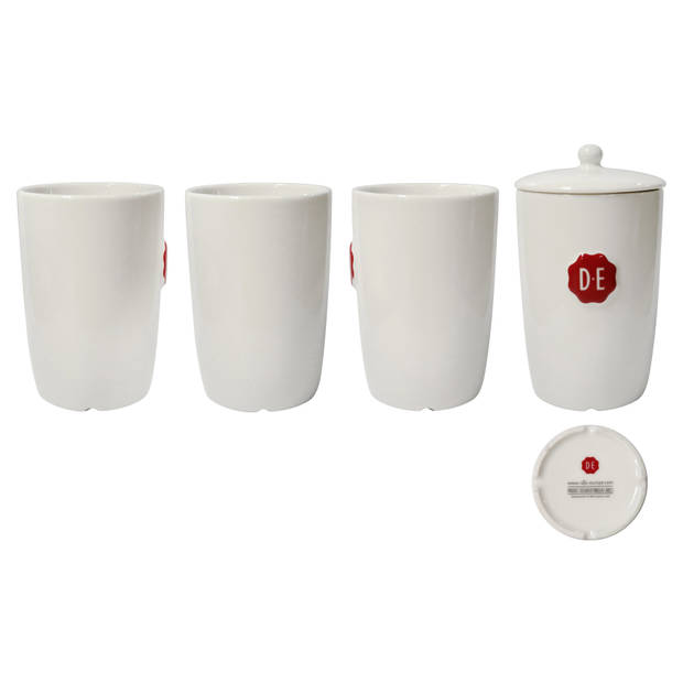 Douwe Egberts voorraadpotje - 32cl - wit
