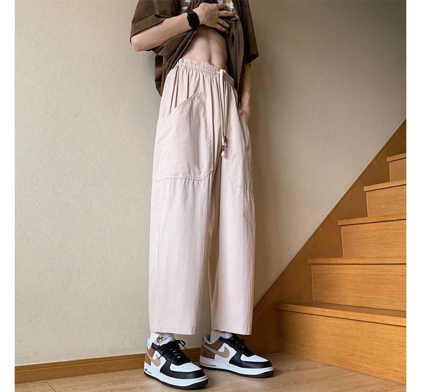 Whyessa - Hoge taille effen rechte broek