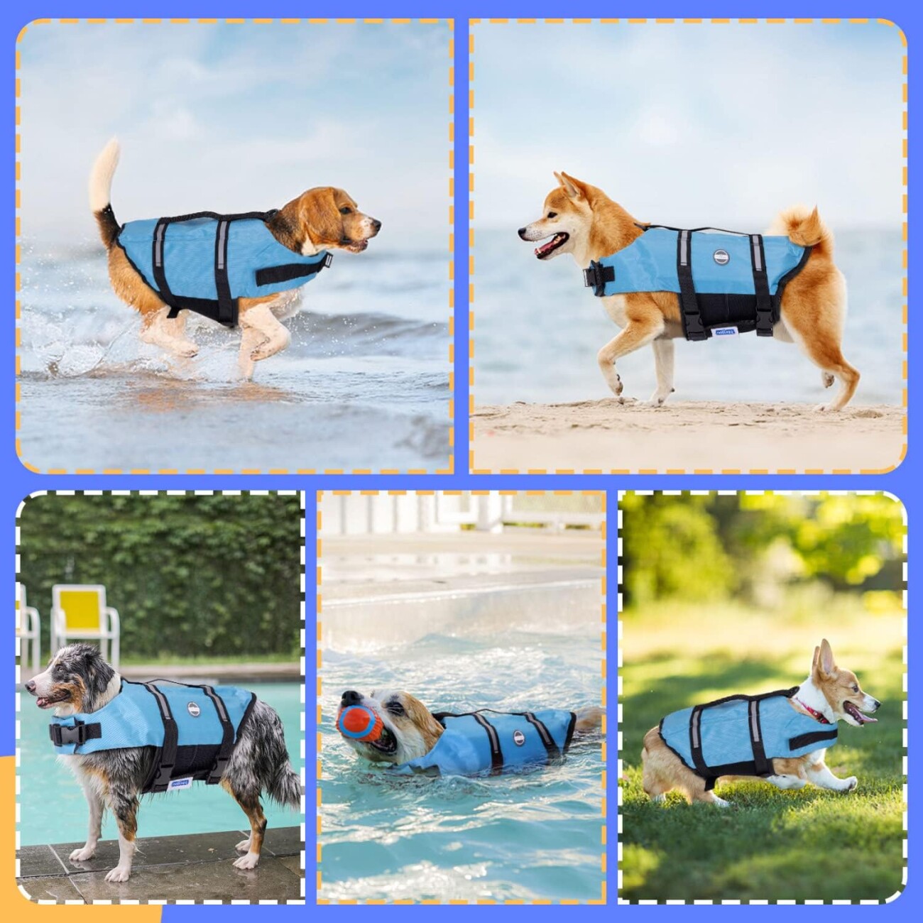 nobleza - Hunde Schwimmweste blau L