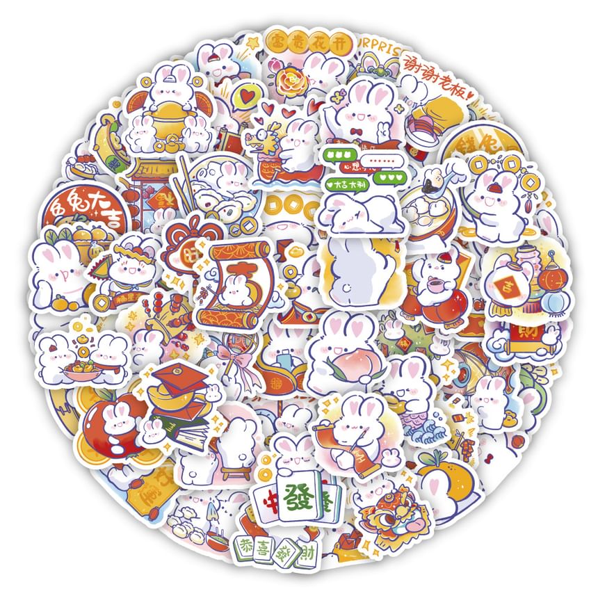 Jun's Journal - Konijnensticker (verschillende ontwerpen) / Set