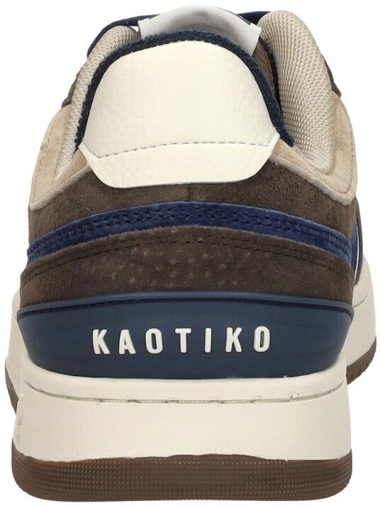 Kaotiko Boston Piping Suede donkerbruin