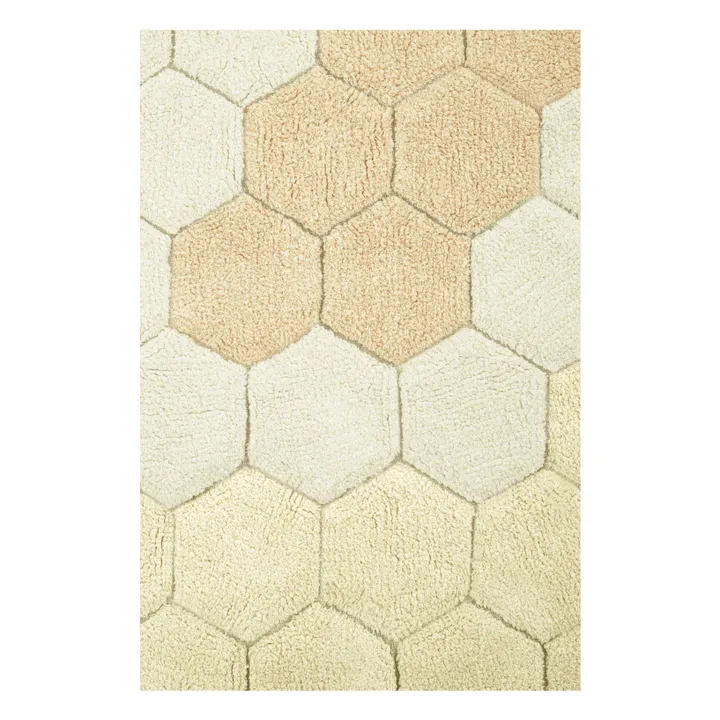 Lorena Canals Tapis rond Honeycomb | Golden sand