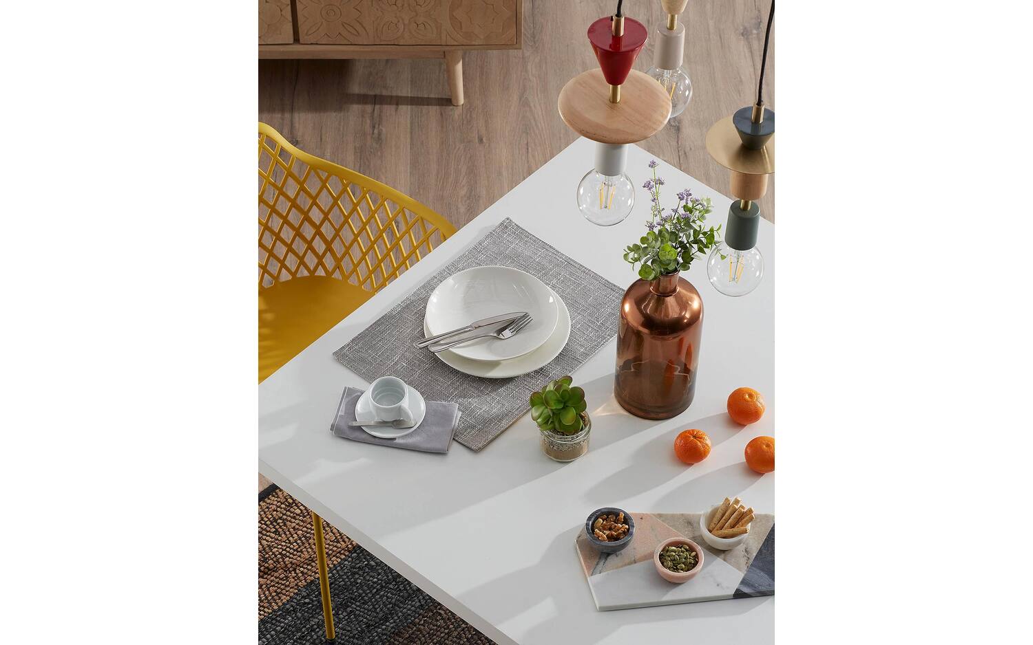 Kave Home Argo Eettafel - 200 x 100 cm - Wit