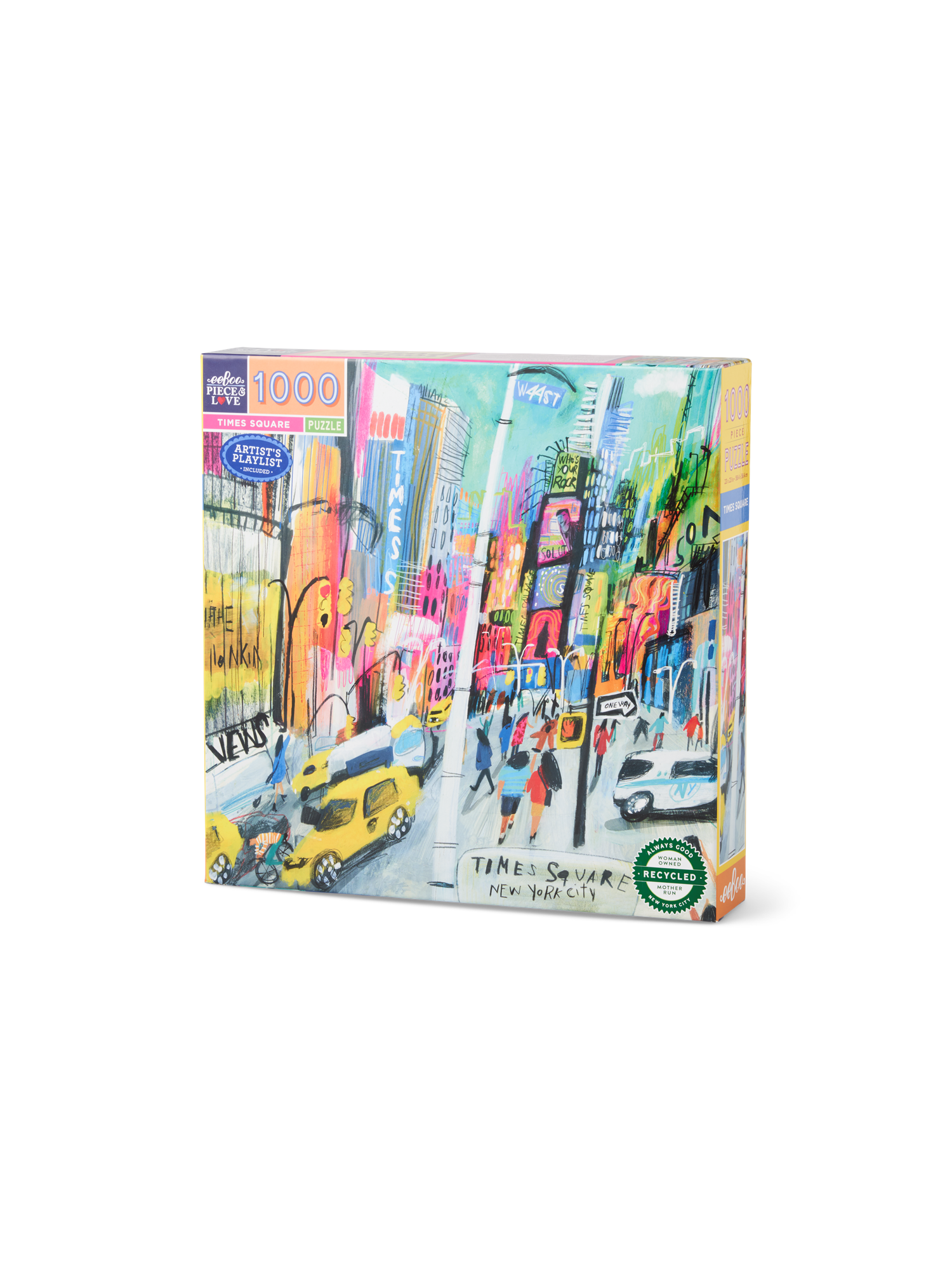Time Square-puslespil 1000 brikker | Papir. 58,4 x 58,4 cm. | Multi | Eeboo