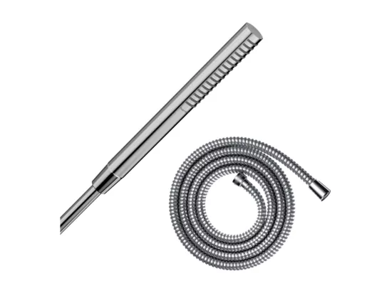 Pommeau de douche HANSGROHE Pulsify S 100 EcoSmart chromé + flexible de douche 1,25 m HANSGROHE Metaflex chromé