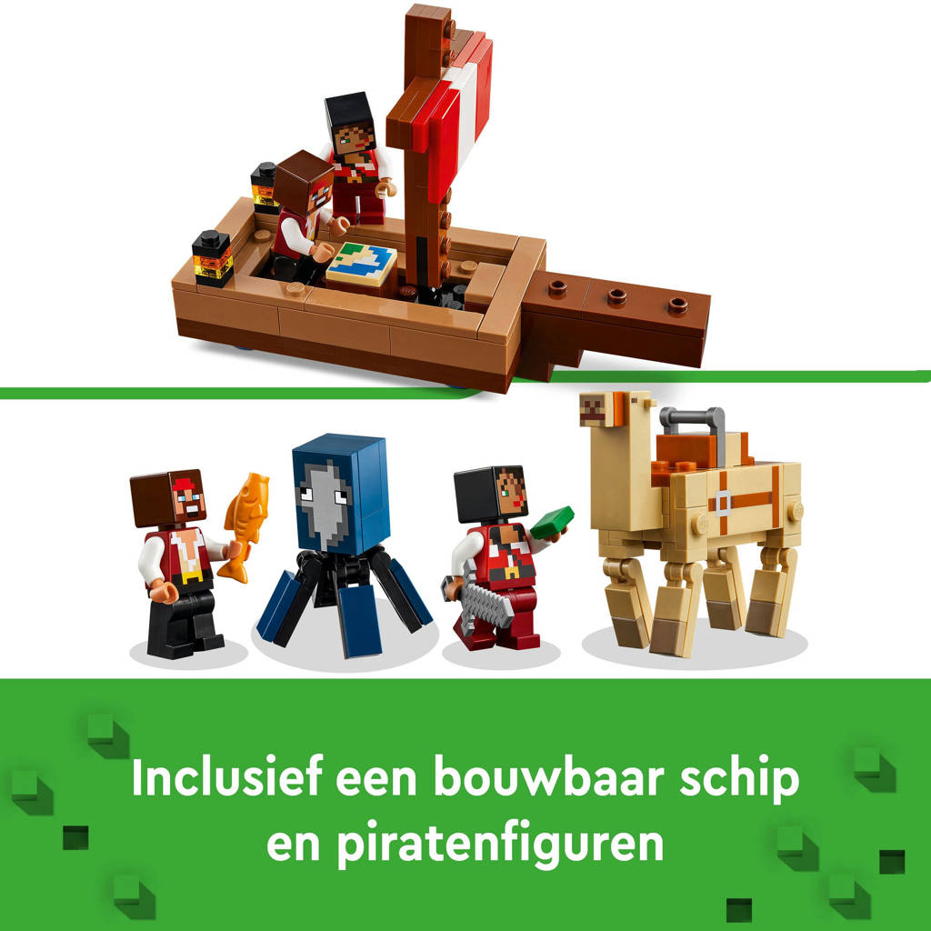 De piratenschipreis Bouwpakket voor Kinderen met Speelgoed Boot 21259