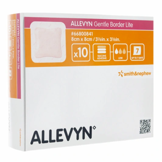 Pansement Allevyn Gentle Border Lite pour Plaie Peu Exsudative