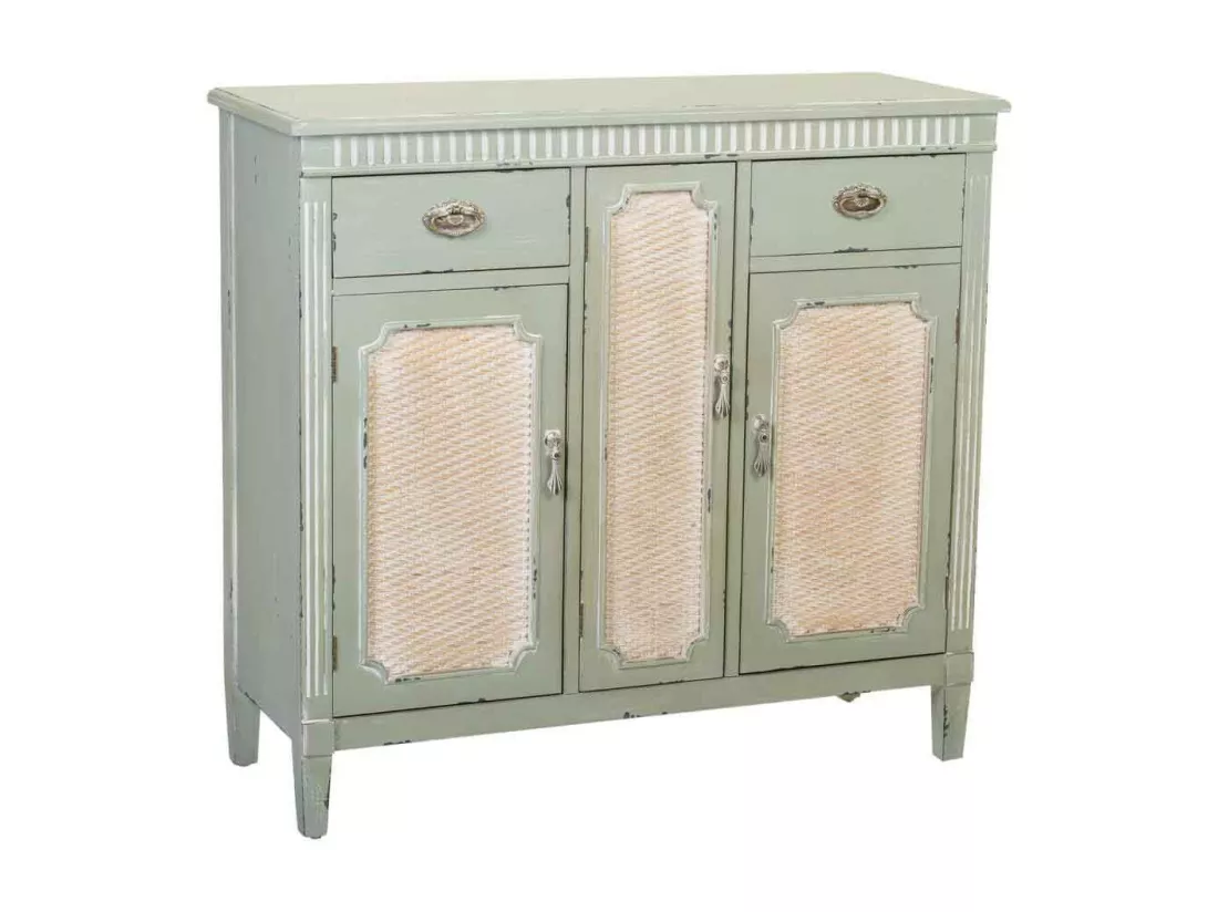 Console en bois vert 95x36x88h