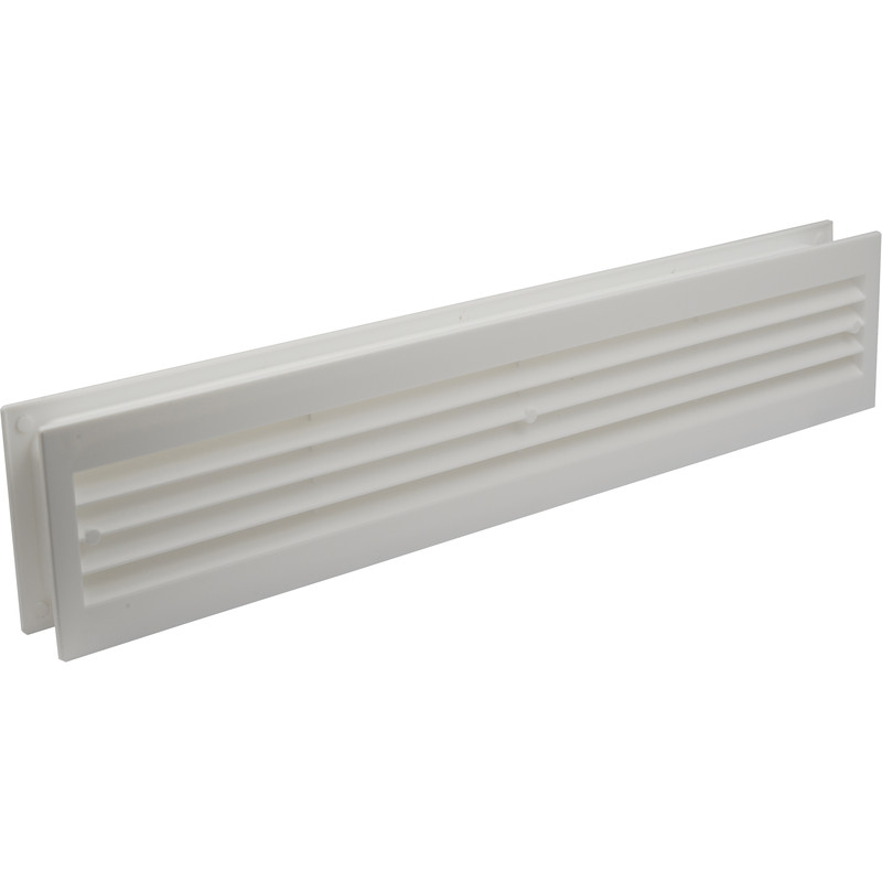 Deurventilatie rooster 2-delig 455x90mm wit