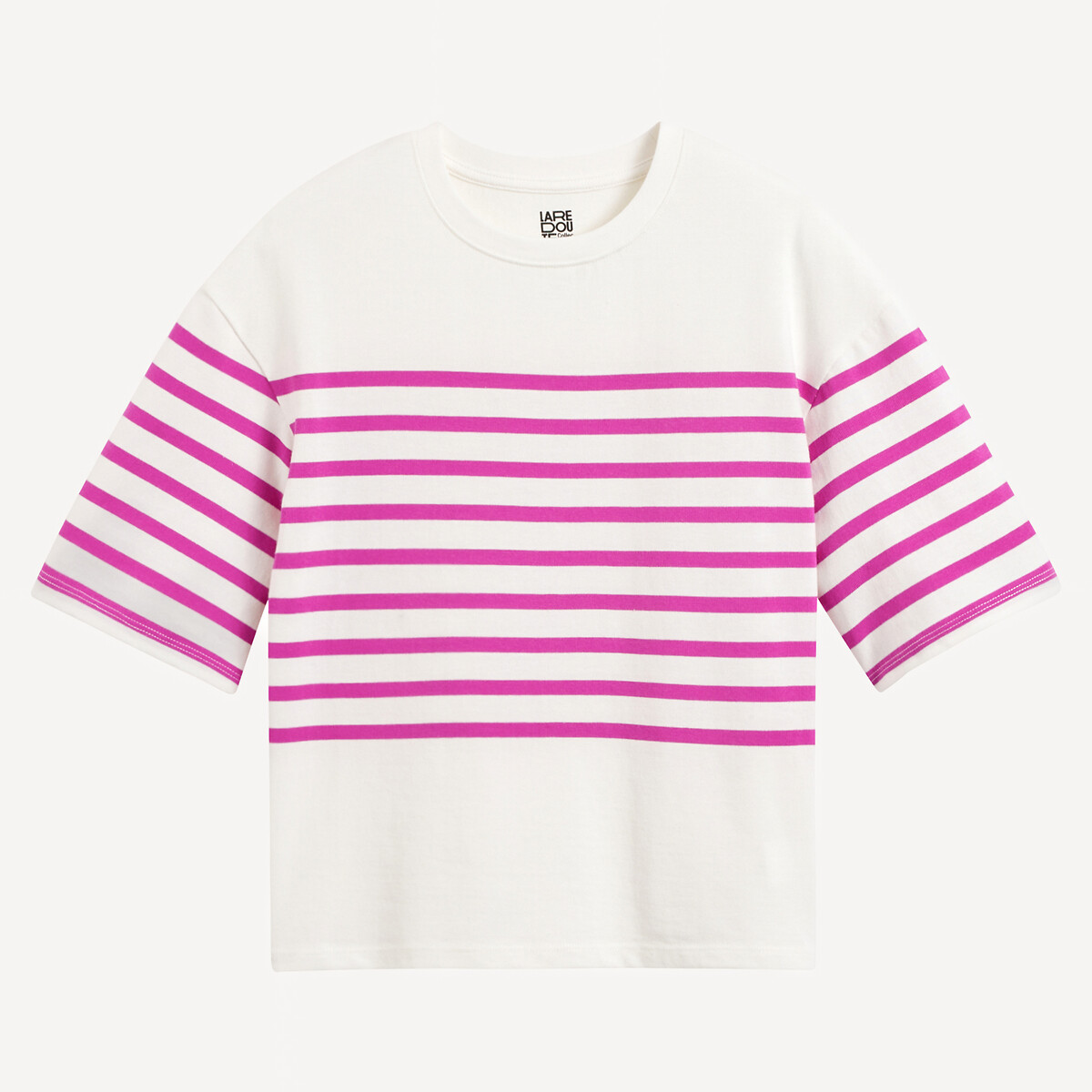 COLEÇÃO LA REDOUTE<br>Camiseta listrada de manga curta 4-14 anos