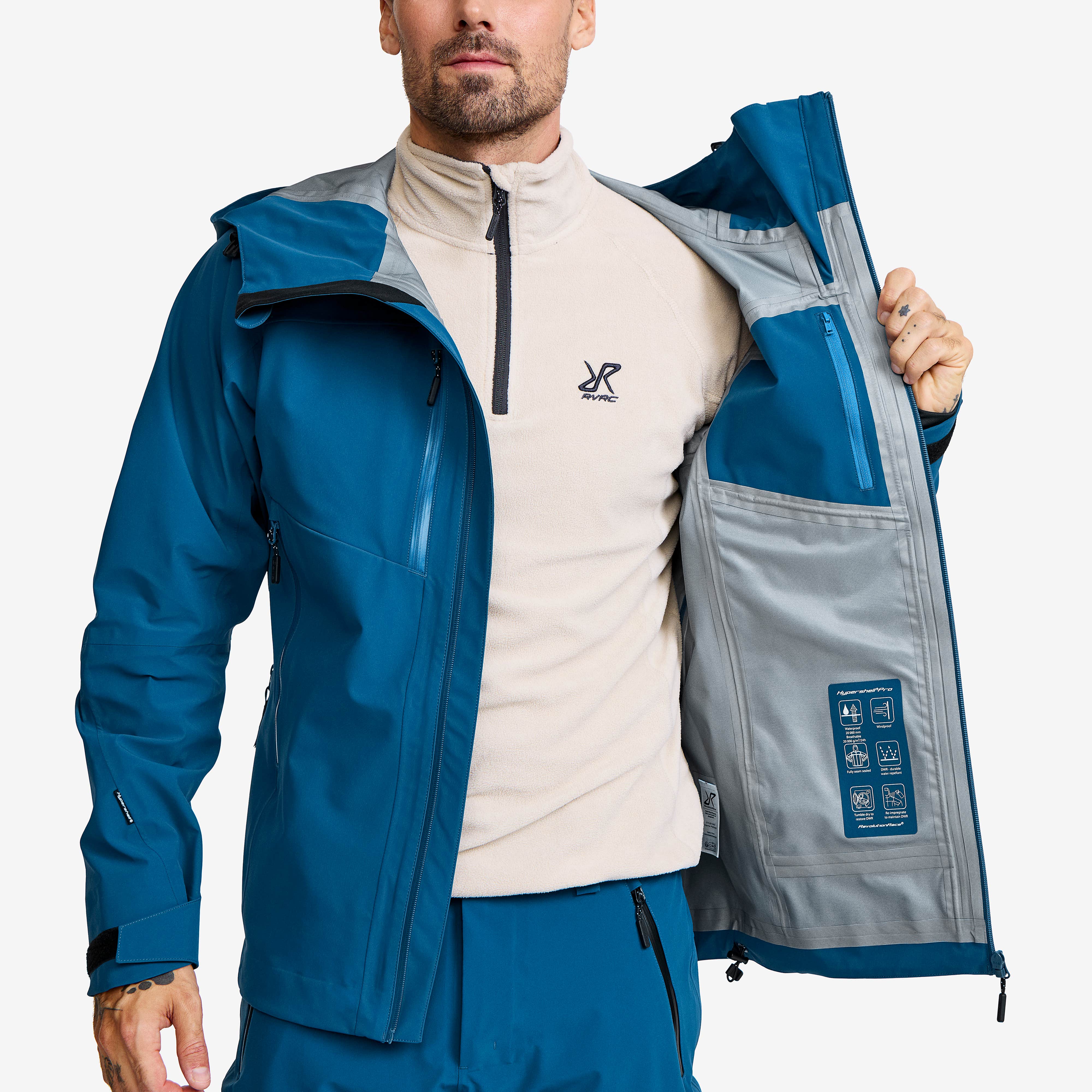 Cyclone 3L Shell Jacket Herre Blue Opal/Imperial Blue