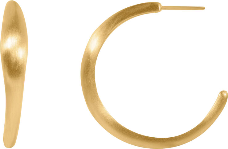 ByBiehl Ocean Flow Hoops XL-GP Gold plated silver