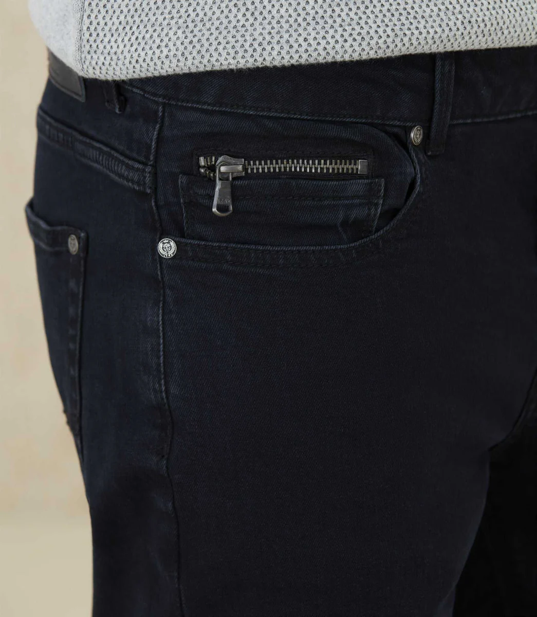 Jean effet usé noir 