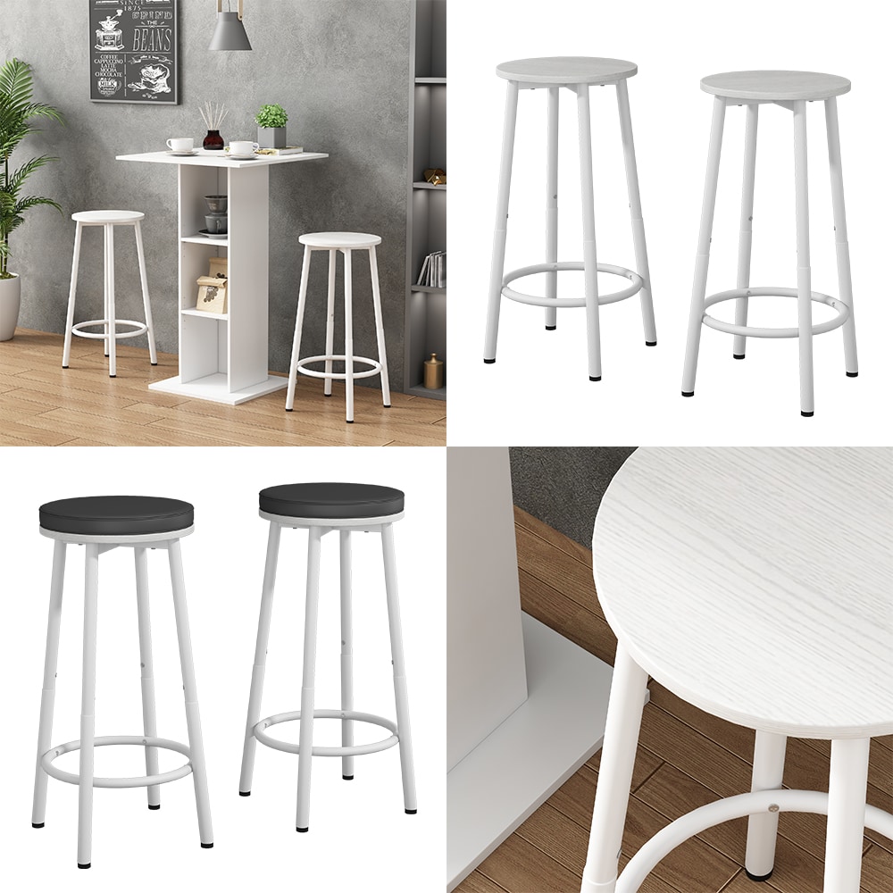 Vicco Barhocker Edmonton Weiß 31,5 x 64 cm 2er Set