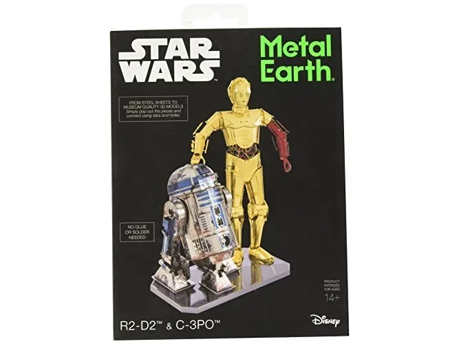 Metal Earth Star Wars Set C-3PO   R2D2 Metalbyggesæt