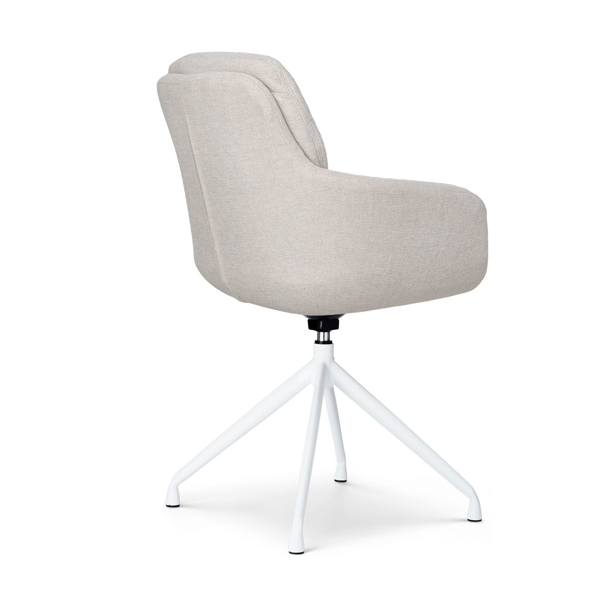 Eetkamerstoel Nola-Mia beige - wit onderstel
