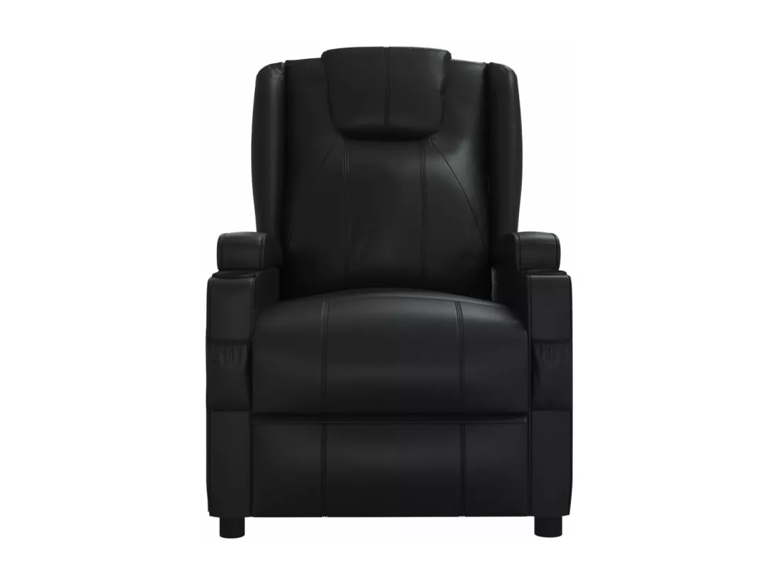 Fauteuil inclinable Noir Similicuir
