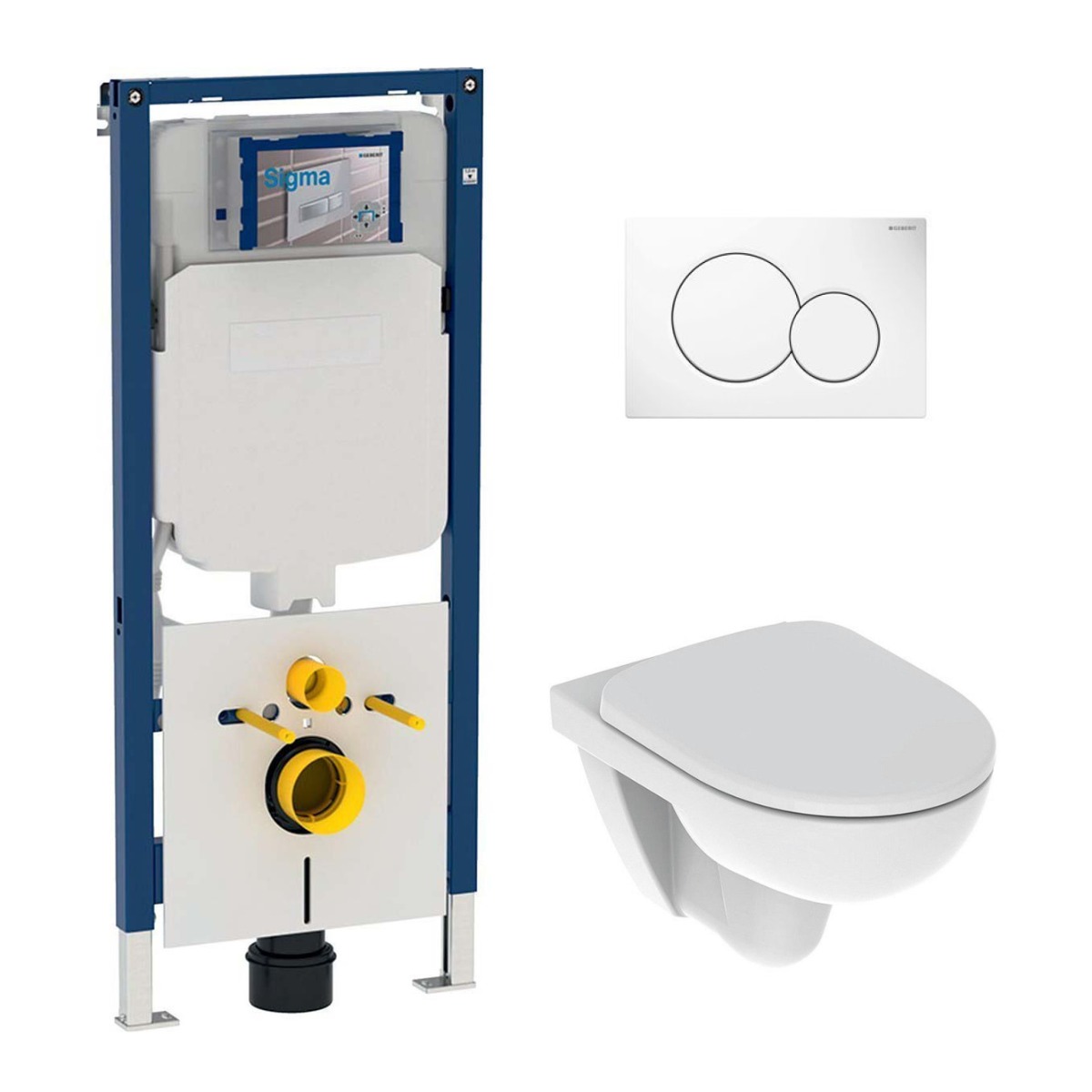 Geberit UP720 toiletset met Geberit 280 Rimfree toilet en softclose zitting