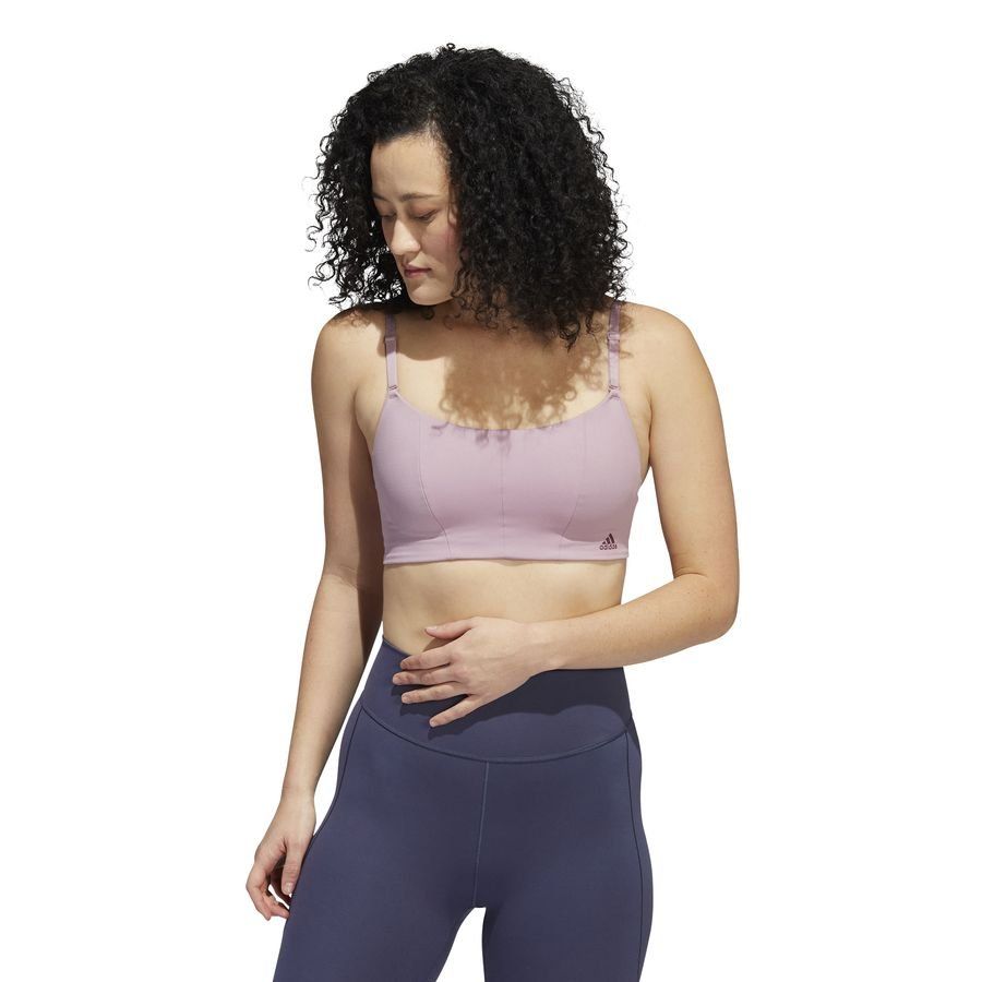 adidas Brassière Yoga Studio Light Support - Rose Femme