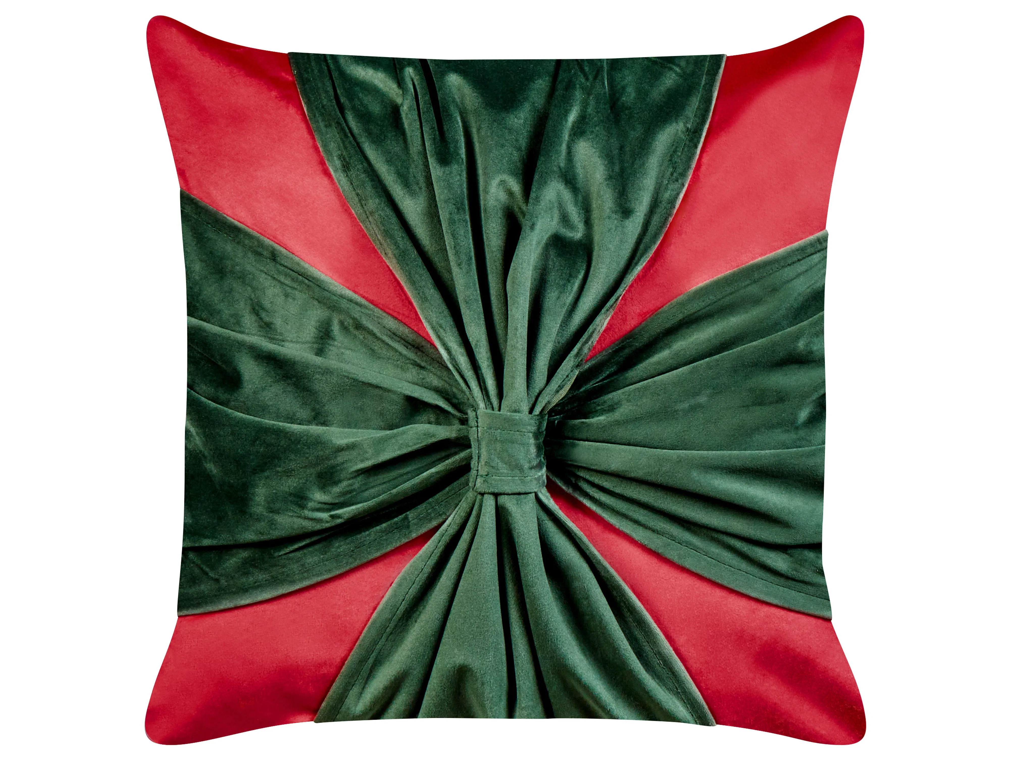 Set van 2 sierkussens MARSHMALLOW Fluweel 45 x 45 cm Rood kerstmotief