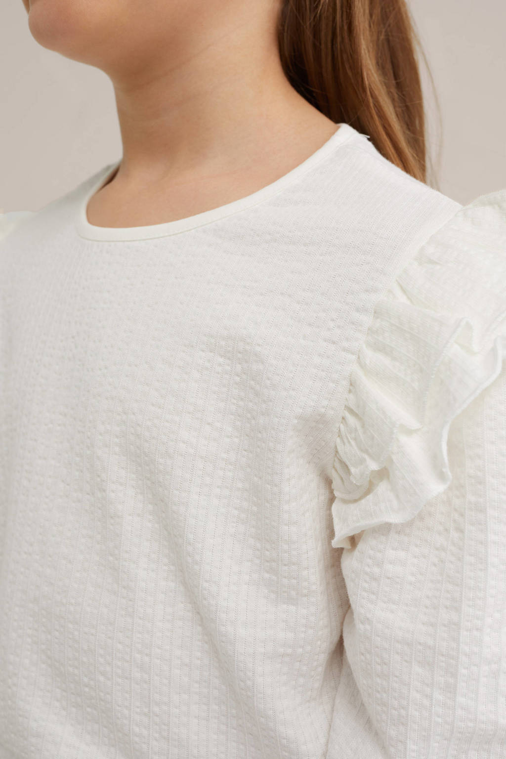 WE Fashion longsleeve blanc