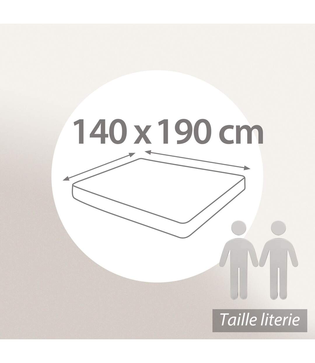 Protège matelas 200x200 cm Bonnet 40cm AUBIN coton gratté 2 faces environ 220g/m²