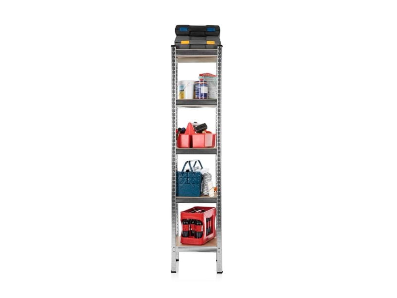 EASYmaxx Schwerlastregal 180 x 40 x 40 cm Regal mit 5 belastbaren Holzböden
