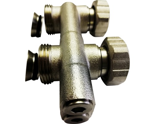 Kruiskoppelingsvrije tapblok 3/4 inch doorlopende uitvoering