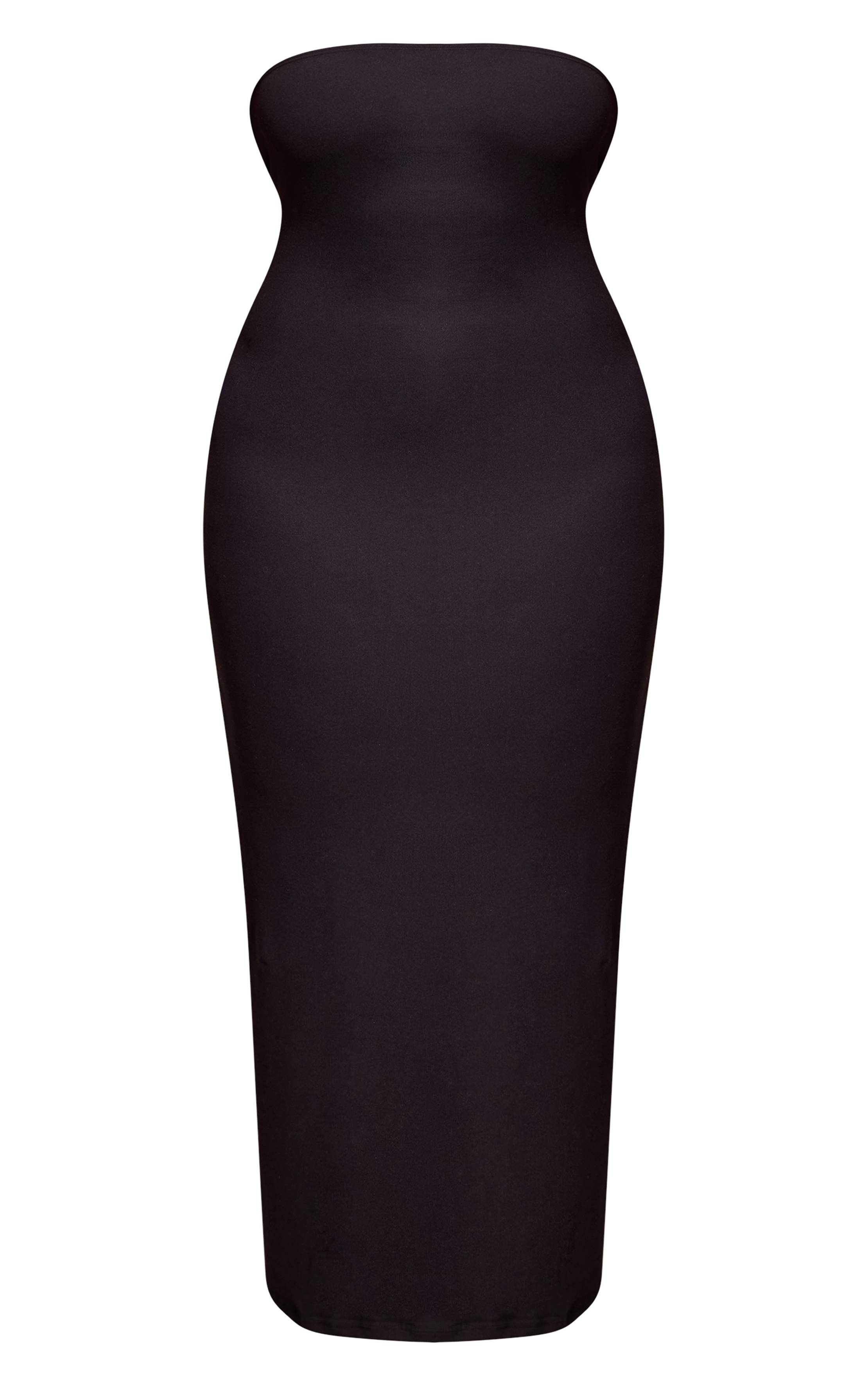 Noir Robe Maxi Bandeau Sculptante Grande Taille
