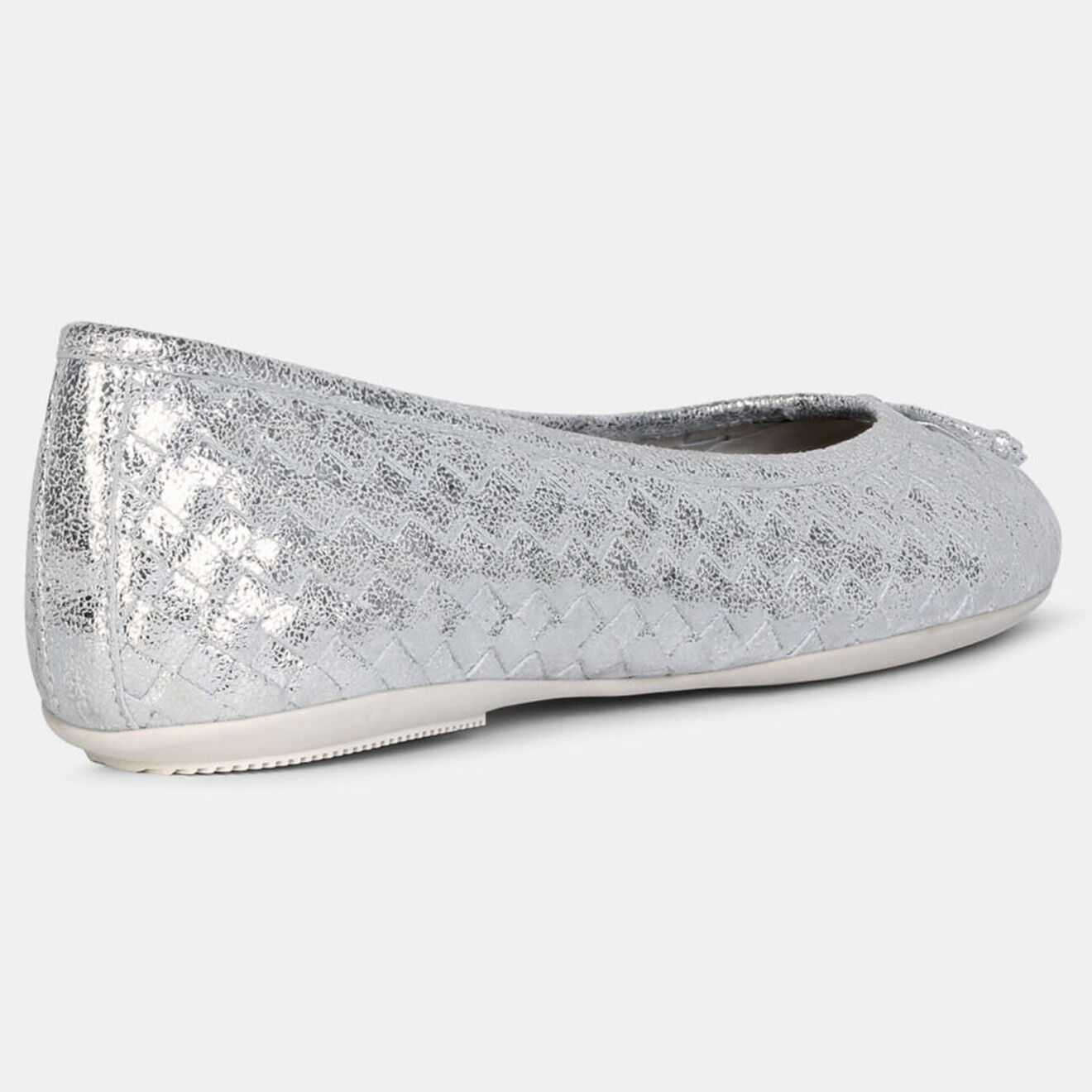 Geox Ballerines en Cuir Palmaria argentées