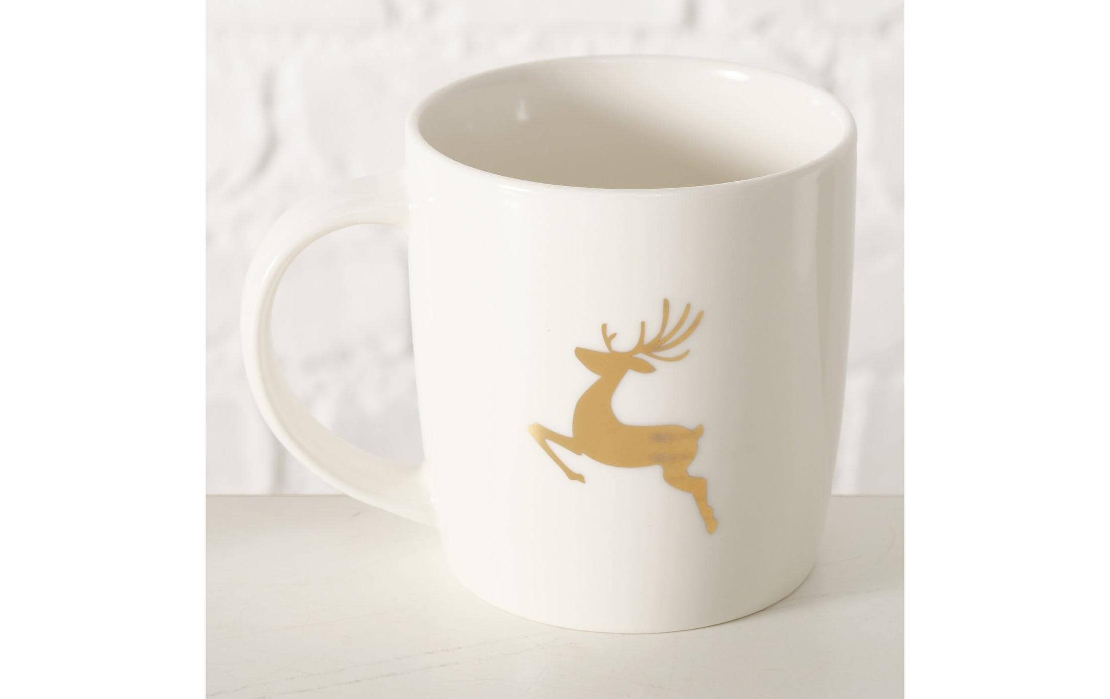 BOLTZE Weihnachtsfigur »Tasse Brilly 4er Set, Keramik, 320 ml«