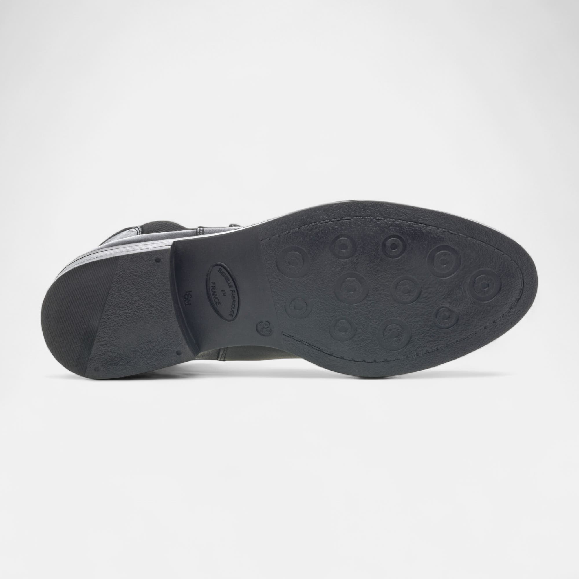 Boots chelsea Femme en cuir noir