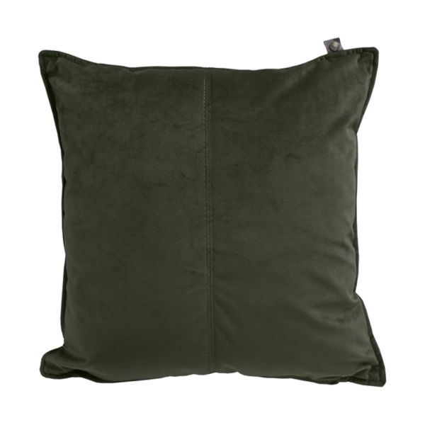 Overseas Middlestitch Velours Kussen Olive 45 x 45 cm