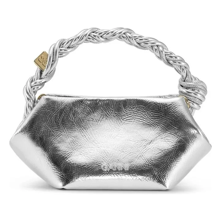 Ganni Sac Ganni Bou Mini Métallique Cuir Recyclé | Argenté