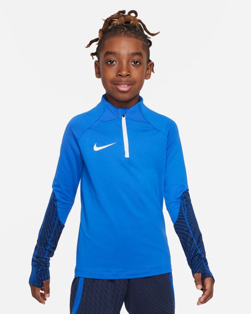 Haut d'entrainement 1/4 Zip Nike Strike 23 Bleu Royal & Bleu Marine pour enfant
