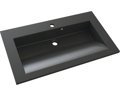 Allibert Slide Solid wastafelmeubel, 80,2 x 46,2 cm, antraciet, glanzend/mat, 816338