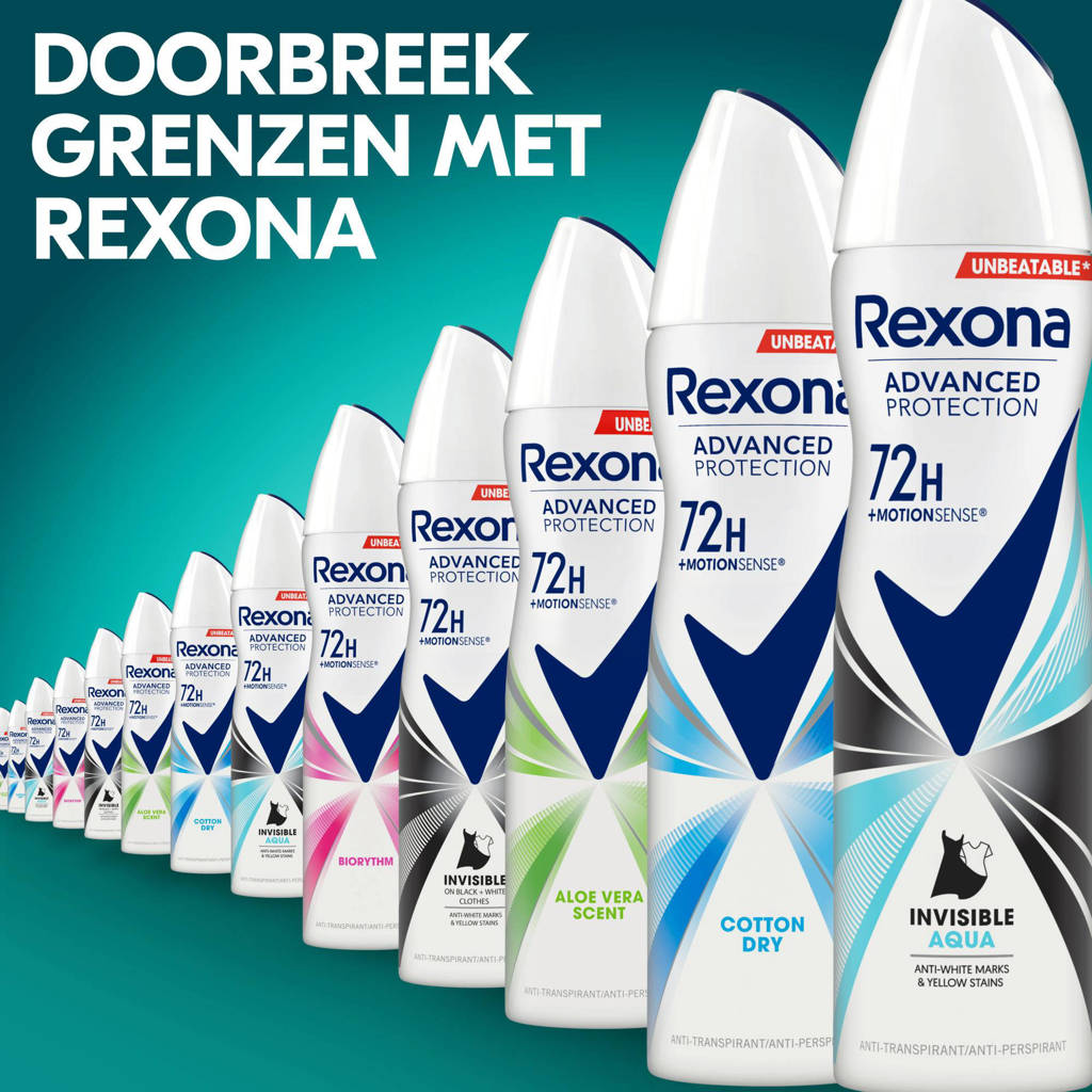 Vertrouwd RexonaInvisible Aqua anti-transpirant spray - 6 x 150 ml