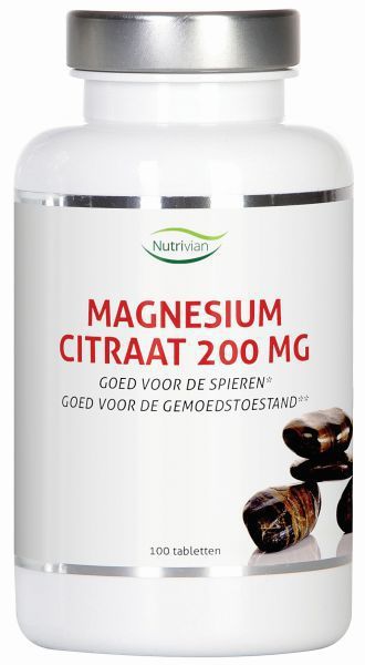 Nutrivian Magnesium Citraat 200 mg 100tab