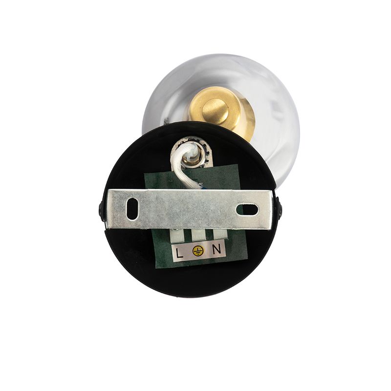 Art Deco spot goud met smoke glas - Vidro