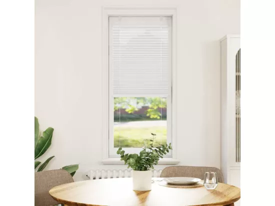 Store plissé blanc 45x150 cm largeur du tissu 44,4 cm polyester