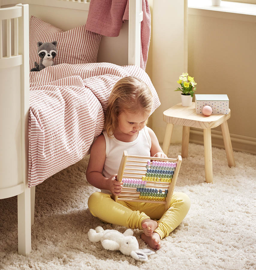 Lykke kreppsengesett 100x140 rosa
