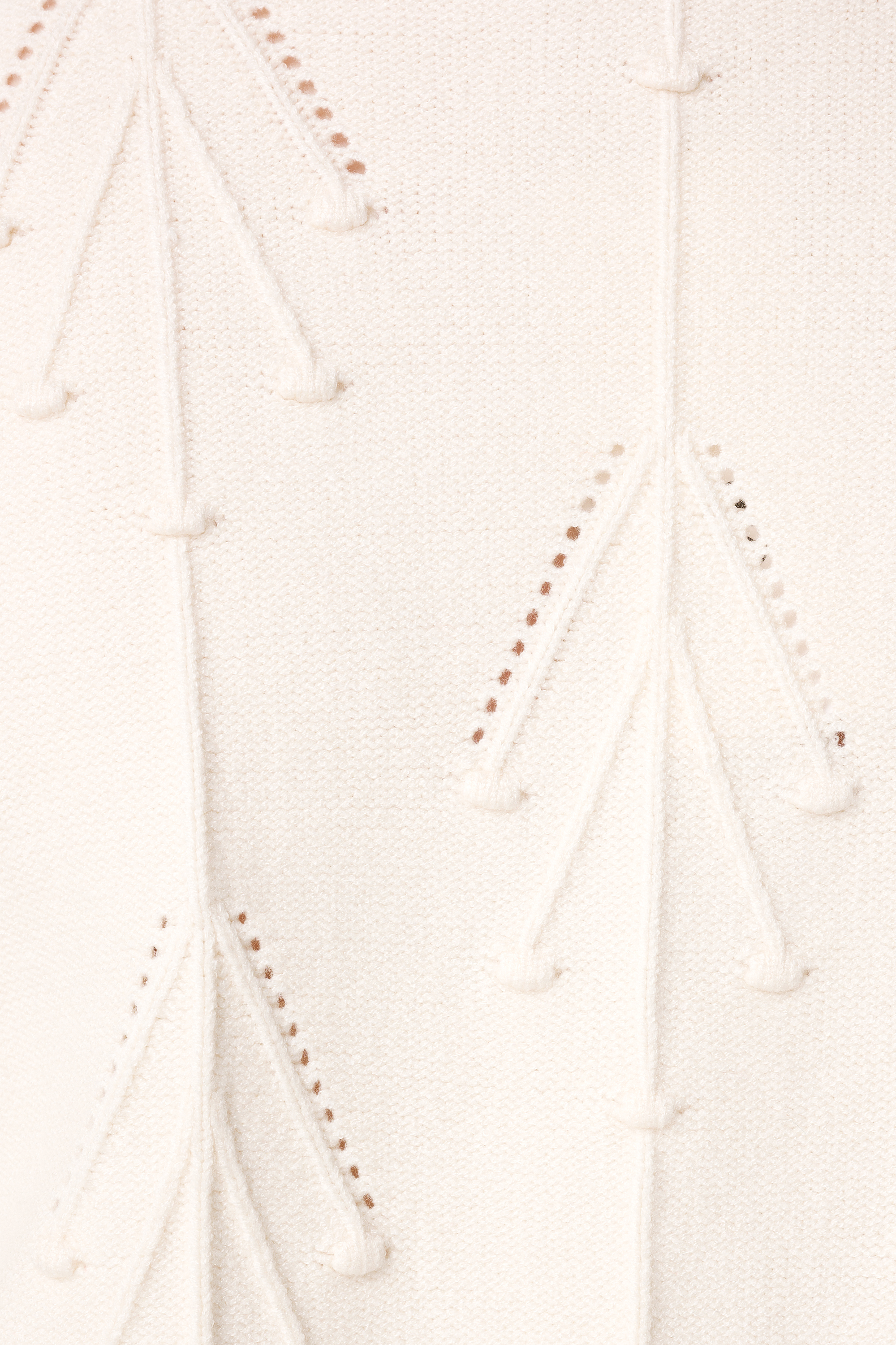 Gebreide trui met geborduurde print Cream