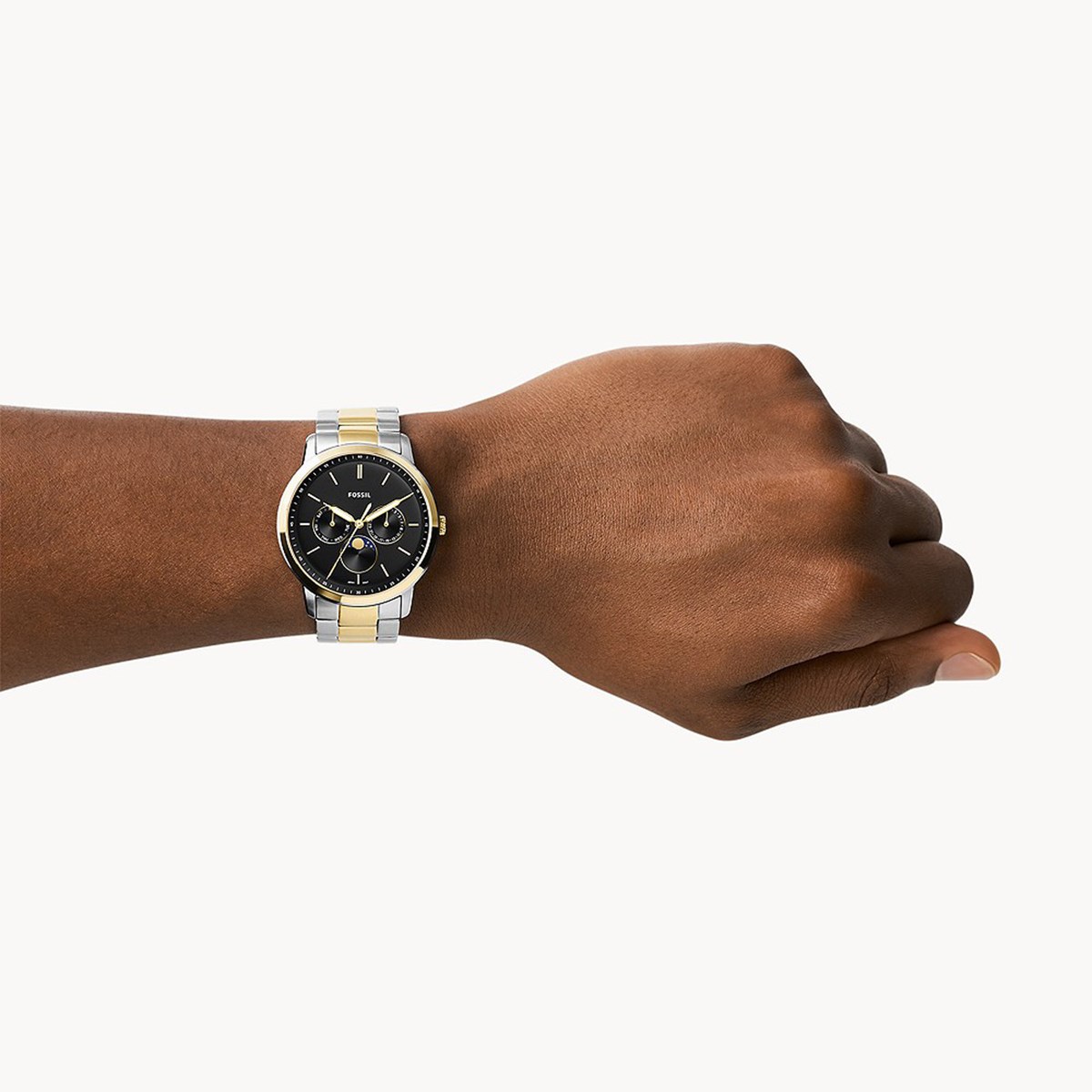 Montre Fossil Neutra multifonction à phase lunaireacier bicolore