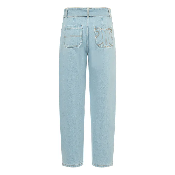 Alma Deia Pantalon Denim Paper Bag Coton Bio | Denim bleached