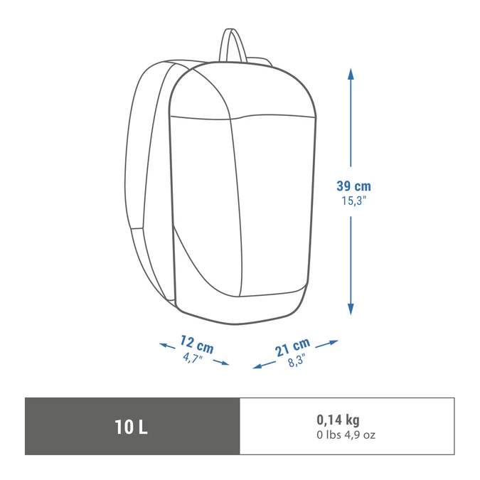 Decathlon Quechua - Mochila de Caminhada Quechua NH100 de 10 litros