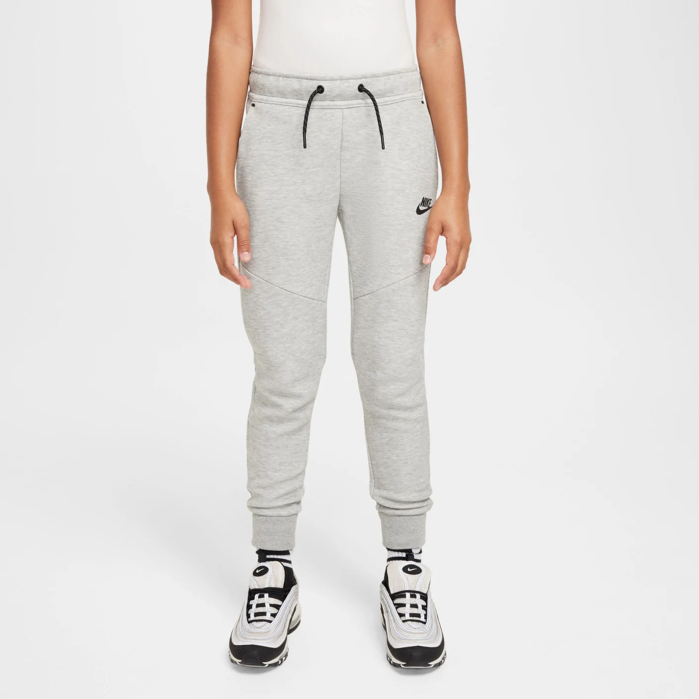 Nike Tech Fleece Sportswear Trainingspak Kids Zwart Lichtgrijs