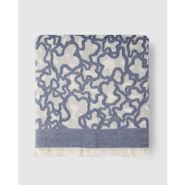 Tous Écharpe Kaos Devore Estampada Azul - A26473271