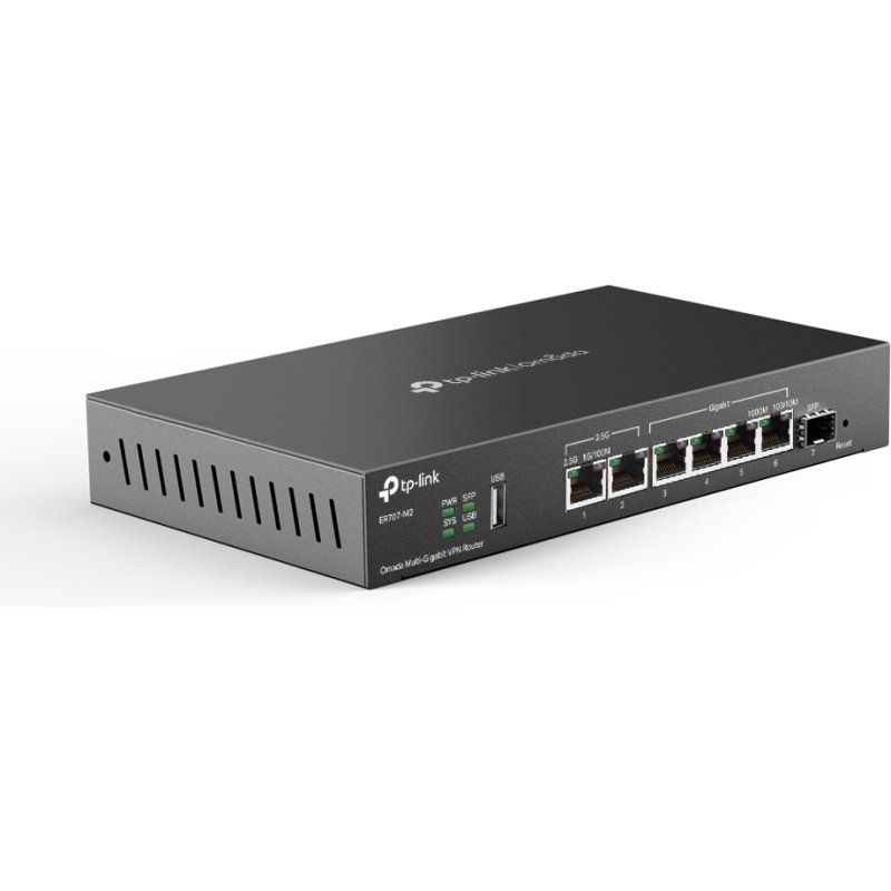 TP-Link Omada ER707-M2 Routeur connecté 2.5 Gigabit Ethernet, Fast Ethernet, Gigabit Ethernet Noir