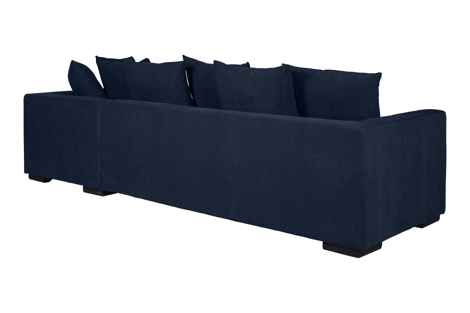Paso Doble Day Sofa 2,5-seter og divan høyre, I tekstil Salento Dark Blue, Valnøtt ben i tre, EU komfort. Promotion